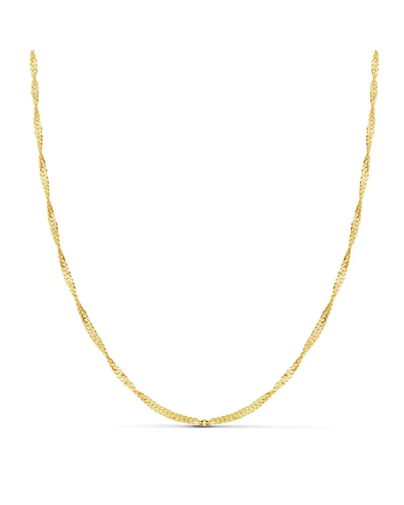 Cadena oro 18k estilo Singapur hueca 1,7 mm 45cm