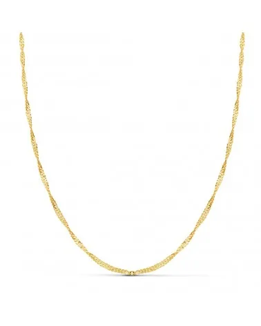 Cadena oro 18k estilo Singapur 1,7mm 50cm