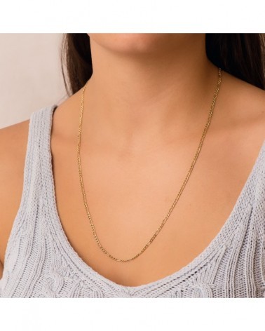 Cadena oro 18k estilo cartier hueca 60cm