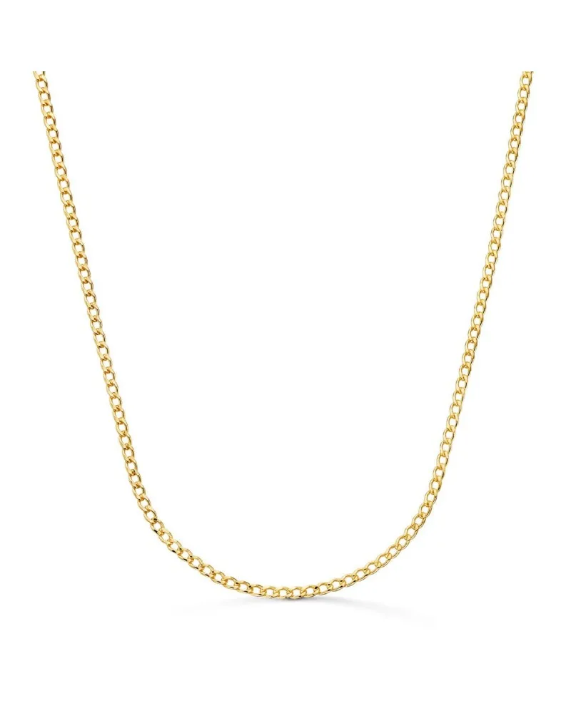 Cadena oro 18k barbada hueca 50cm 2mm