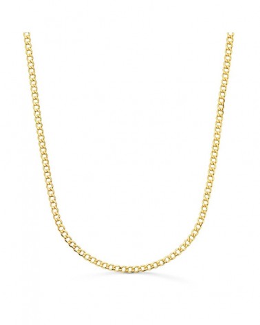 Cadena oro 18k barbada hueca 50 cm