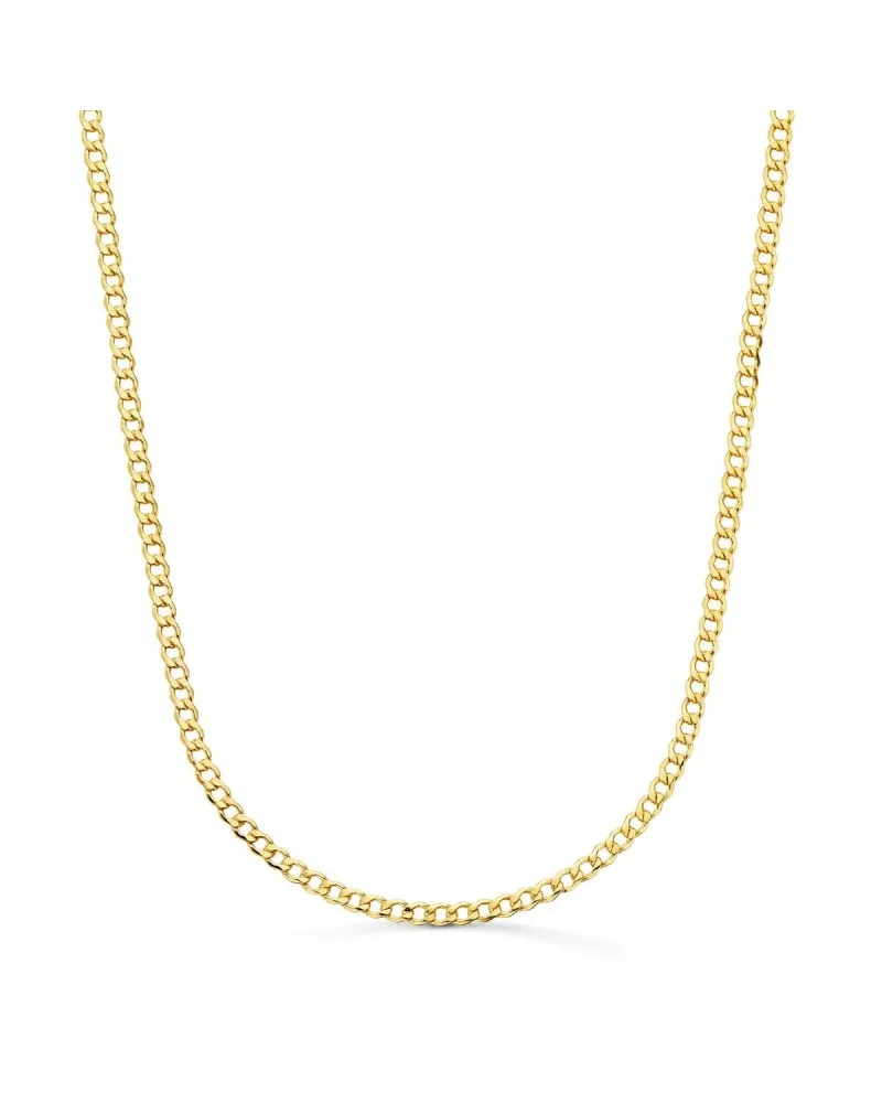 Cadena oro 18k barbada hueca 2,5 mm 50 cm