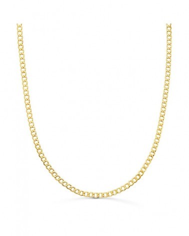 Cadena oro 18k barbada hueca 60cm