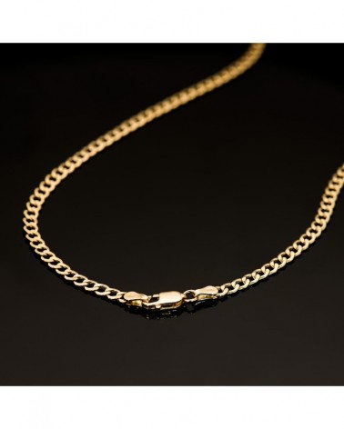 Cadena oro 18k barbada hueca 60cm