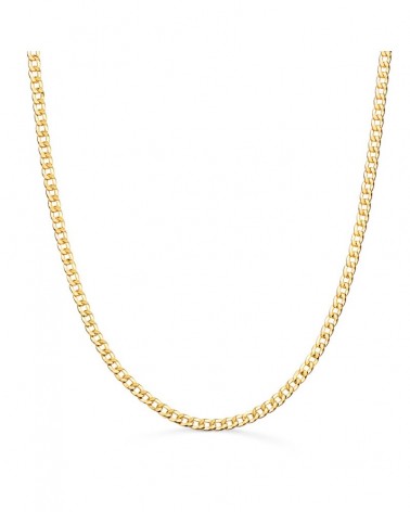Cadena oro 18k barbada hueca 60 cm