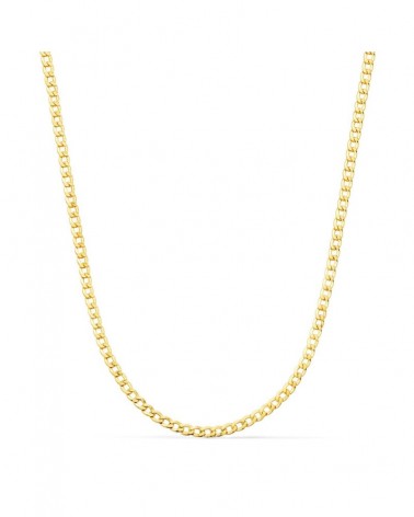 Cadena oro 18k barbada hueca 60cm 2,5mm