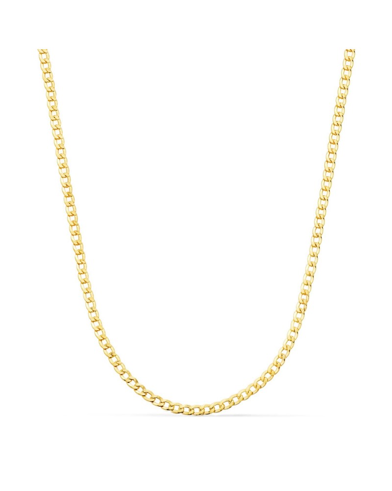 Cadena oro 18k barbada hueca 60cm 2,5mm