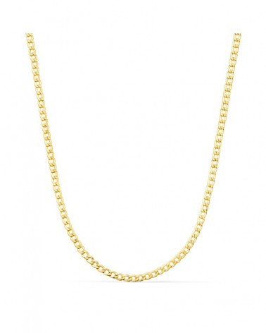 Cadena oro 18k barbada hueca 60cm 2,5mm
