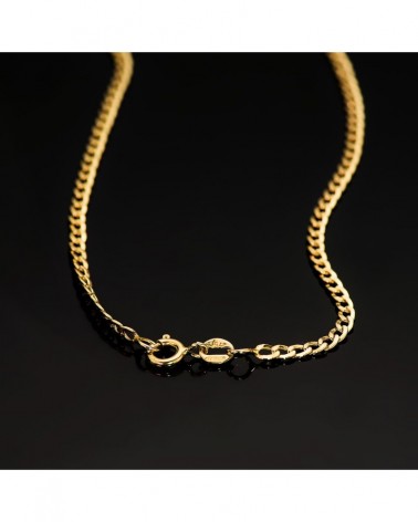 Cadena oro 18k barbada hueca 60cm 2,5mm
