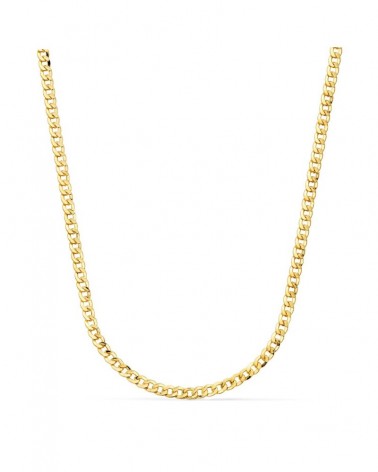 Cadena oro 18k barbada hueca 60cm 3,2mm