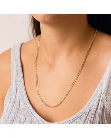 Cadena oro 18k barbada hueca 60cm 3,2mm