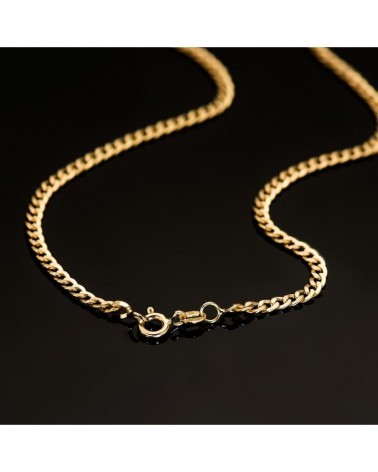 Cadena oro 18k barbada hueca 60cm 3,2mm