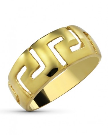 Sortija oro 18k greca calada 9mm