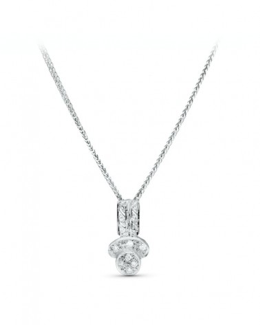 Gargantilla oro blanco 18k circonita 45cm