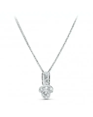 Gargantilla oro blanco 18k circonita 45cm