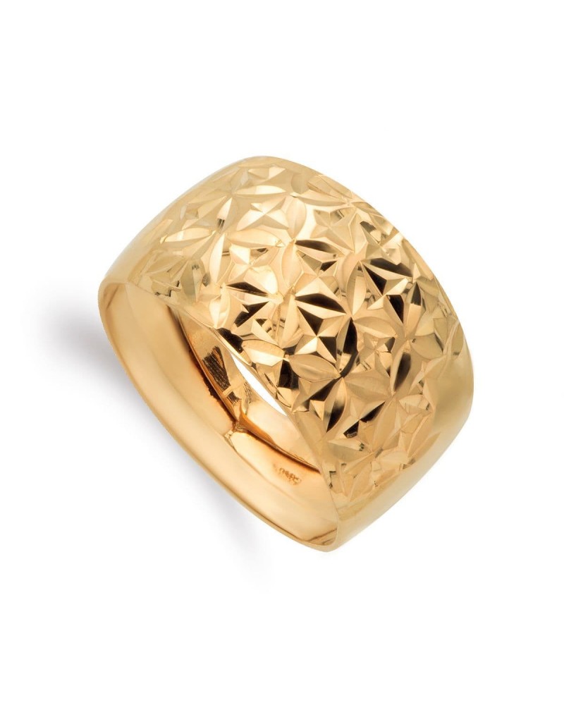 Sortija oro 18k amarillo tallada peso aproximado 2,2 gramos