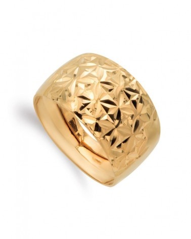 Sortija oro 18k amarillo tallada peso aproximado 2,2 gramos