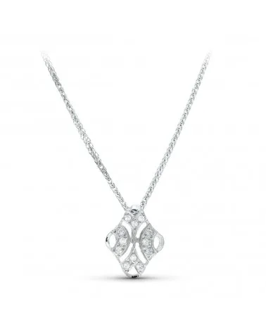 Gargantilla oro blanco 18k circonitas 45cm 3,7 gramos