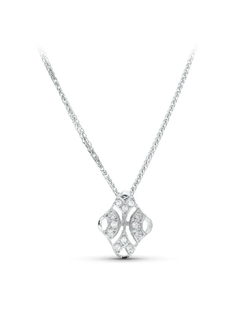 Gargantilla oro blanco 18k circonitas 45cm
