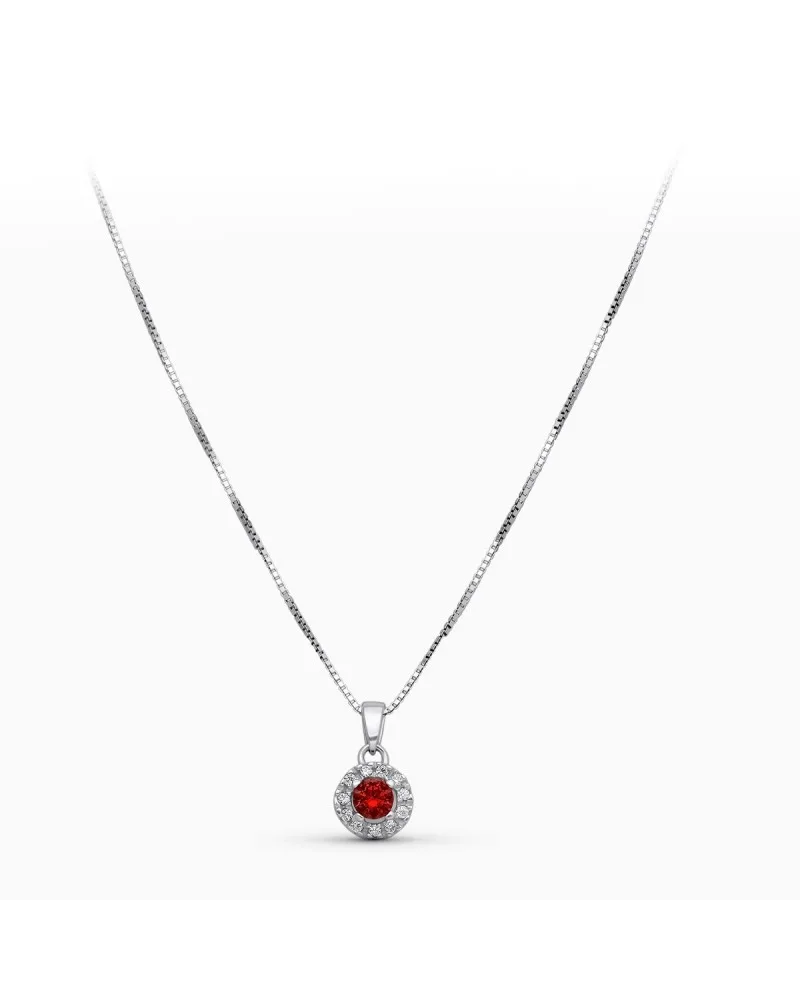 Gargantilla oro blanco 18k circonita cadena veneciana 2,3 gramos