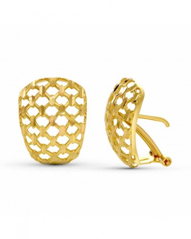 Pendientes oro 18k amarillo omega 4,2 gramos