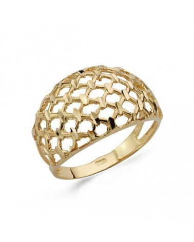 Anillo oro 18k amarillo calado diseño geométrico