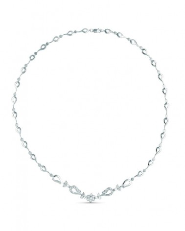 Gargantilla oro blanco 18k articulada 42cm