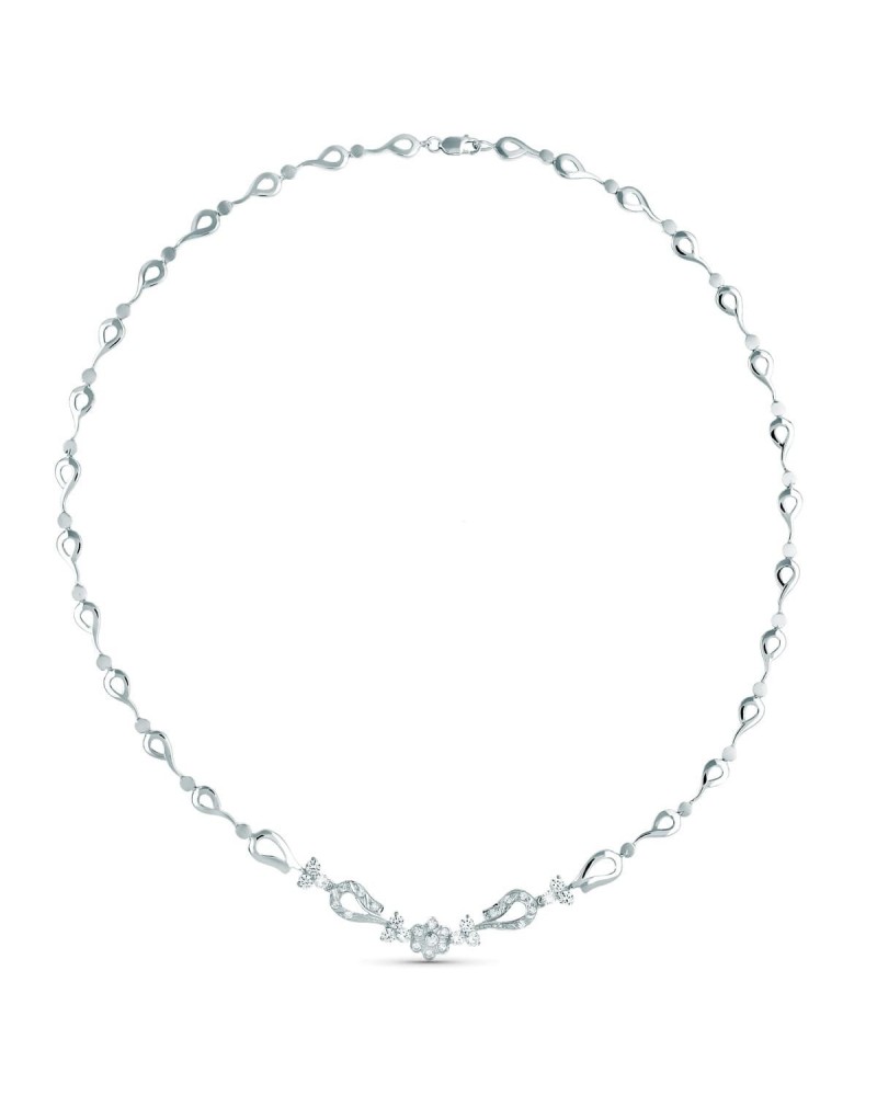 Gargantilla oro blanco 18k articulada 42cm