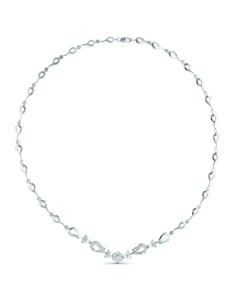 Gargantilla oro blanco 18k articulada 42cm