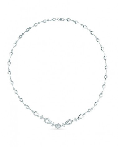 Gargantilla oro blanco 18k articulada 42cm