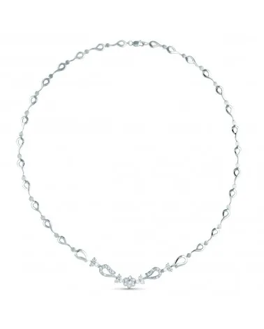 Gargantilla oro blanco 18k articulada 42cm