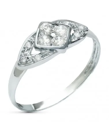 Sortija de oro blanco de 18k PM-20426-2
