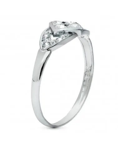 Sortija de oro blanco de 18k PM-20426-2