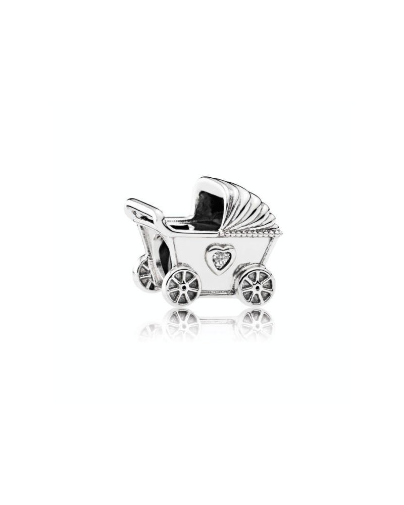 Charm Pandora carrito de bebé con circonitas en forma de corazón 792102CZ