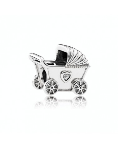 Charm Pandora carrito de bebé con circonitas en forma de corazón 792102CZ