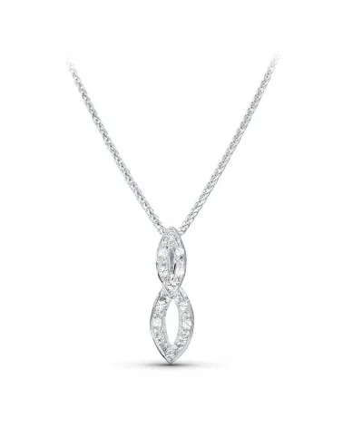 Gargantilla oro blanco 18k motivo infinito circonitas 45cm