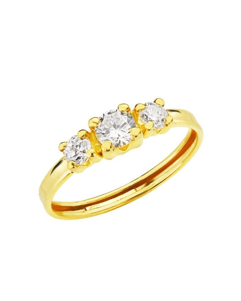 Sortija de oro amarillo de 18k