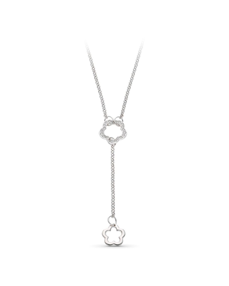 Gargantilla oro blanco 18k motivo flor peso 4,7 gramos