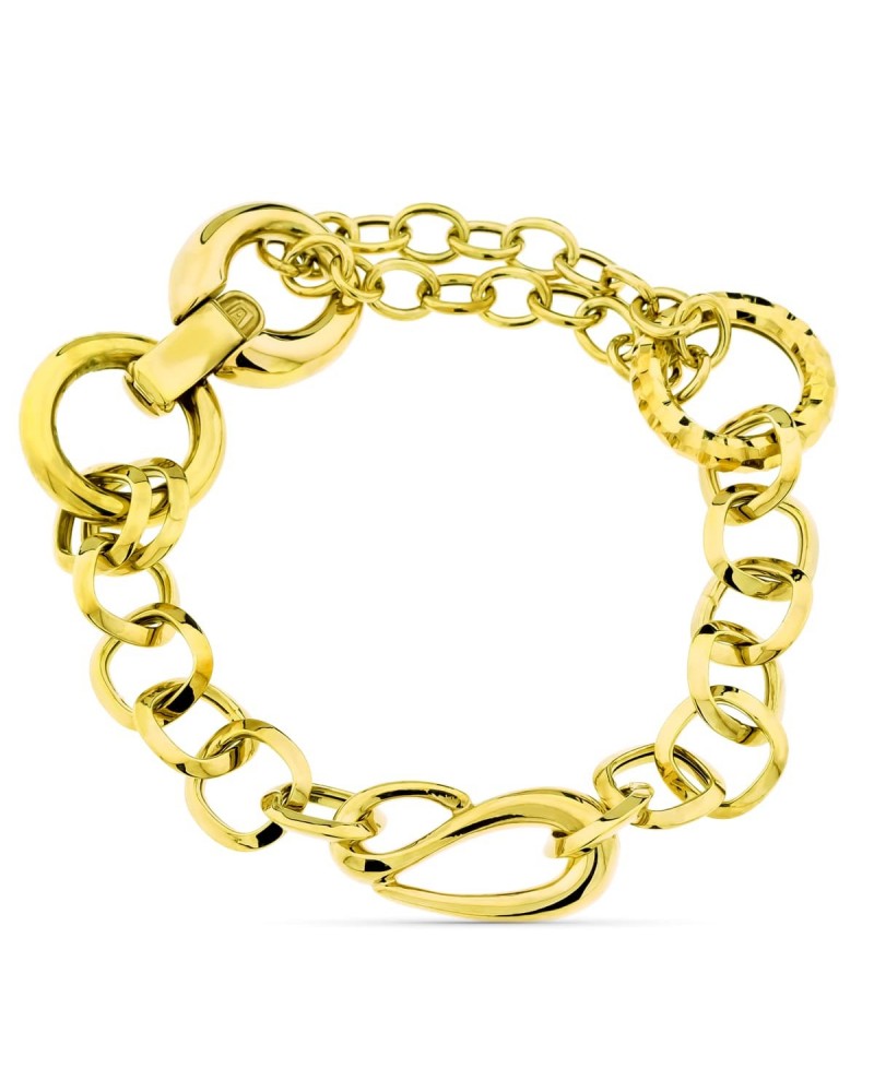 Pulsera oro 18k eslabones gruesos 14,5 gramos