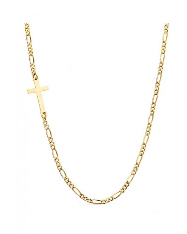 Gargantilla oro 18k amarillo con cruz cadena Cartier 42cm