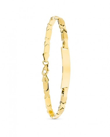 Pulsera esclava oro 18k amarillo estampada 19 cm
