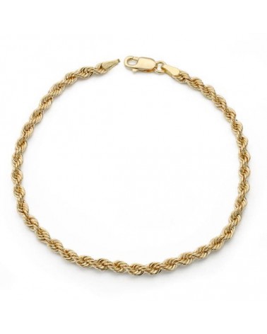 Pulsera oro 18k cordón salomónico 3,3mm hombre