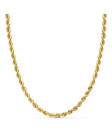 Cadena oro 18k cordón salomónico amarillo 50cm