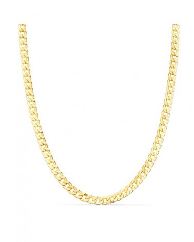 Cadena oro 18k barbada 60 cm ancho 3,75 mm