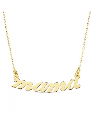 Collar oro 18k amarillo mamá cadena 45cm