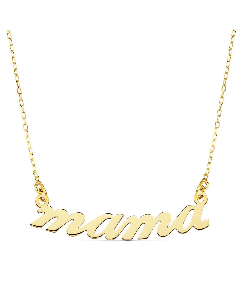 Collar oro 18k amarillo mamá cadena 45cm