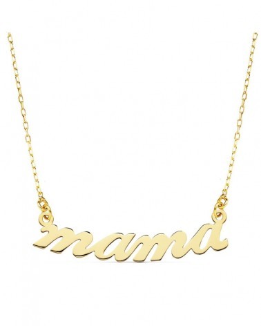 Collar oro 18k amarillo mamá cadena 45cm