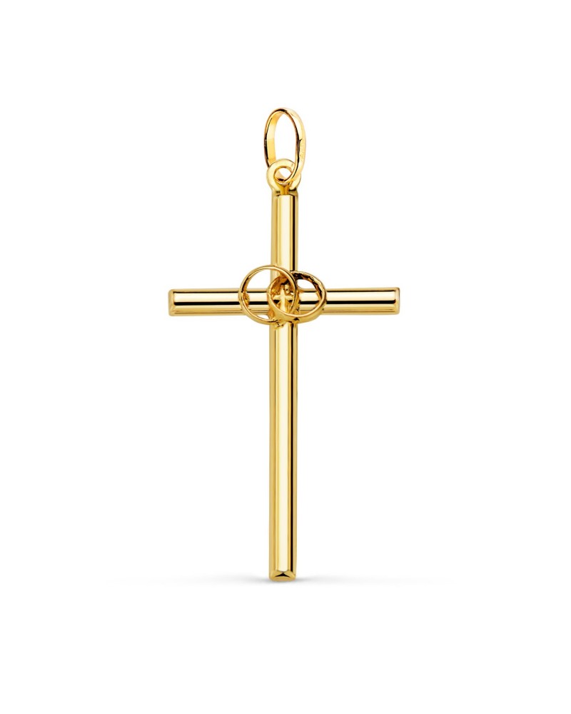 Cruz oro amarillo 18k sin cristo 31x16,5mm