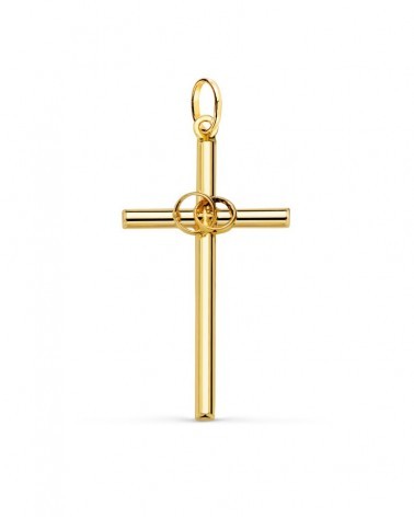 Cruz oro amarillo 18k sin cristo 31x16,5mm
