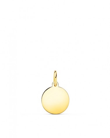 Disco oro 18k amarillo liso 10mm
